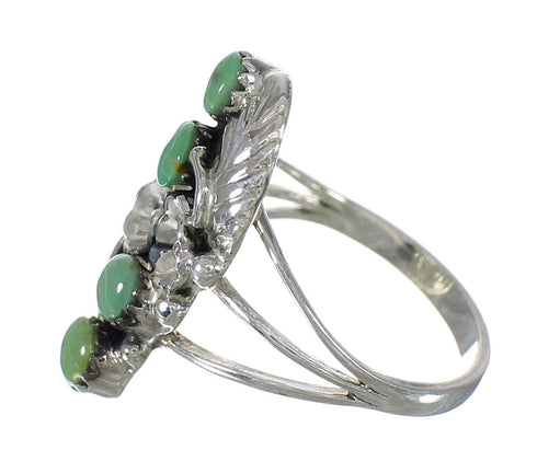 Authentic Sterling Silver Turquoise Ring Size 5-1/4 FX91856